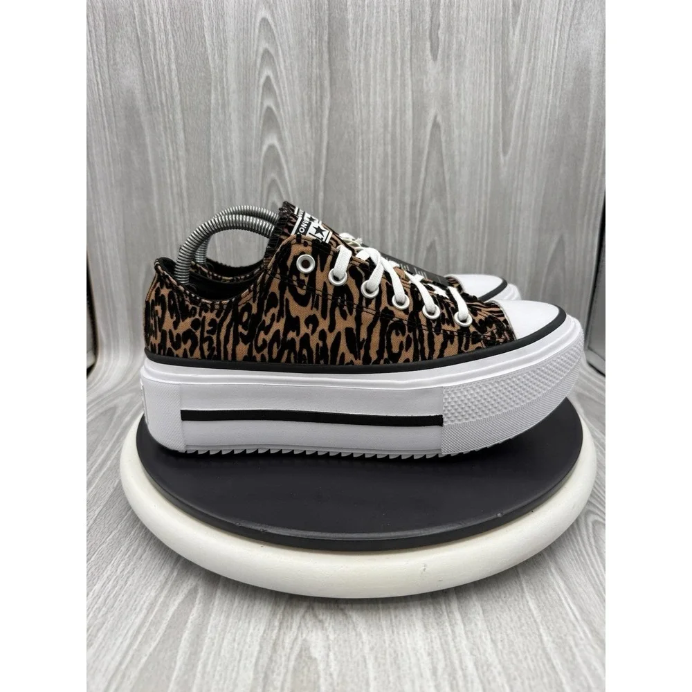 Converse Double Stack Womens Size 9 Platform Leopard Chuck Taylor All Star Lift
